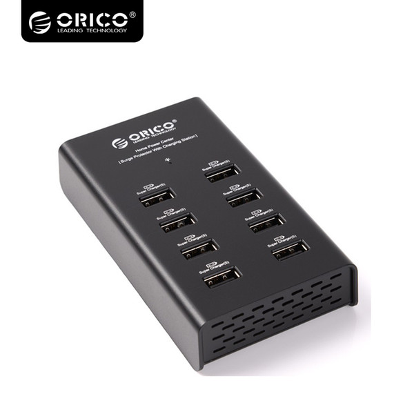 ORICO 4 Port With Power Adapter Super Speed USB Tablet Charger For Pad/Phone Tablet PC - Black DUB-8P