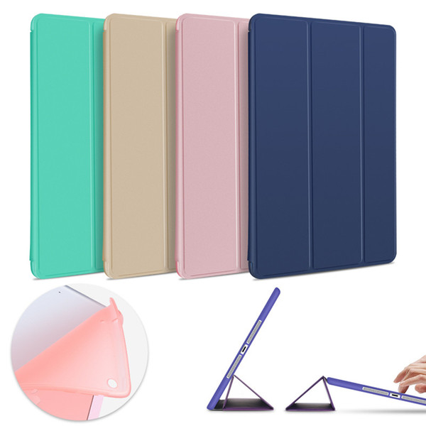 Magnetic Slim Leather Smart Case Flip Folding Folio Stand Cover Shockproof Soft TPU Cases For iPad Pro 9.7 2018 Mini Air 5 6