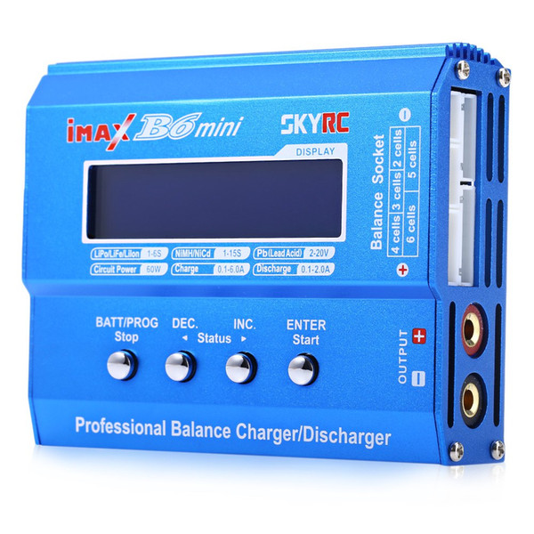 Wholesale- Original SKYRC RC Charger IMAX B6 MINI 60W Balance Charger/Charging Discharger For RC Helicopter Re-peak for NIMH/NICD Aircraft