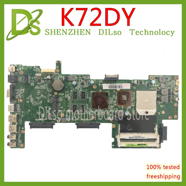 KEFU K72DY motherboard For Asus K72DR X72D K72DY K72DE A72D K72DR K72D laptop motherboard REV 8 memory PM Test work 100%