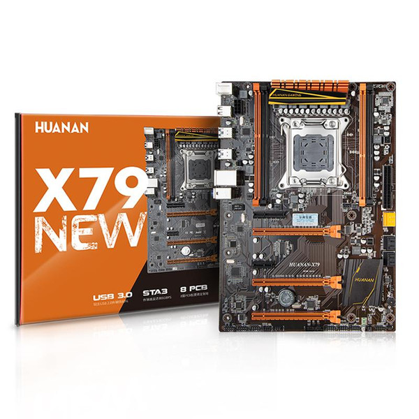 HUANAN Golden X79 motherboard ver1.3 LGA 2011 ATX USB3.0 SATA3 PCI-E NVME support 4*16G REG ECC memory and Xeon E5 processor