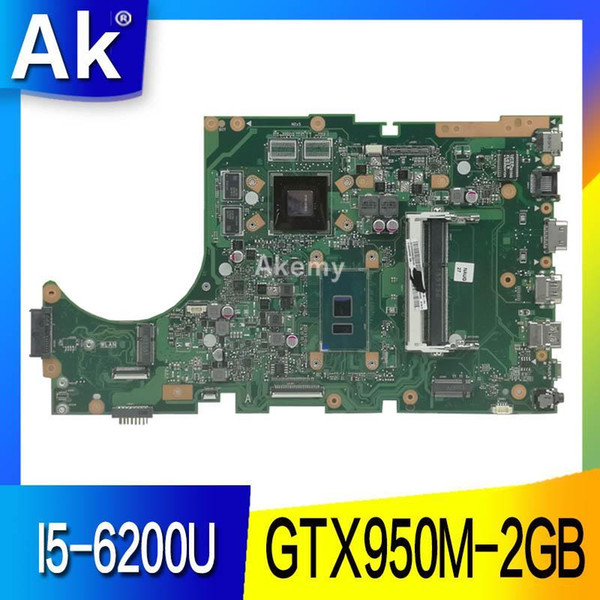 AK X756UX MAIN_BD./I5-6200U GTX950M-2GB Mainboard For Asus X756U X756UXM K756U X756UB laptop motherboard test ok