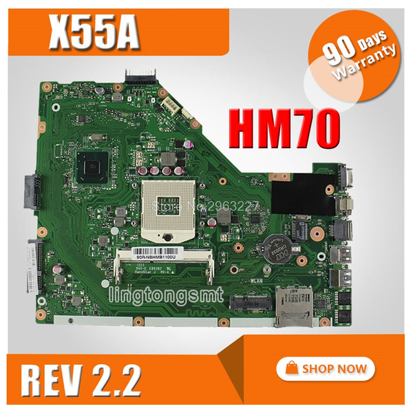 X55A Motherboard REV2.2 HM70 For ASUS X55A Laptop motherboard Mainboard test 100% OK