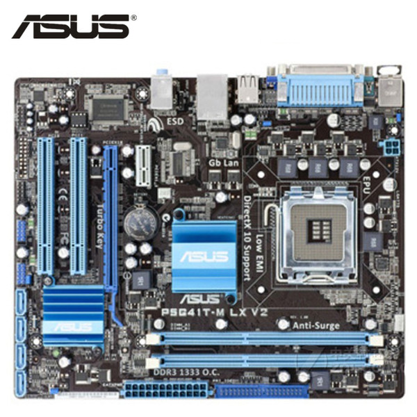 ASUS P5G41T-M LX V2 Motherboard LGA 775 DDR3 8GB For Intel G41 P5G41T-M LX V2 Desktop Mainboard Systemboard PCI-E X16 Used