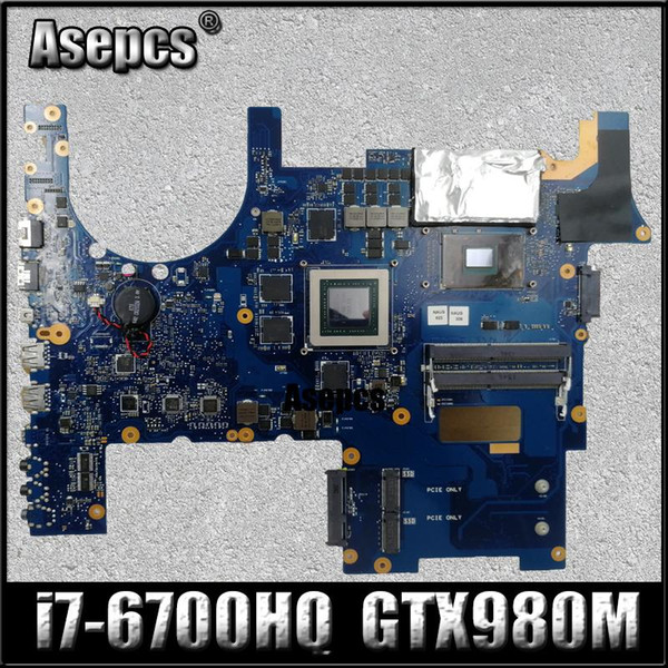 Asepcs ROG G752VY Laptop motherboard for ASUS G752VY G752V G752 Test original mainboard I7-6700HQ GTX980M-V4G