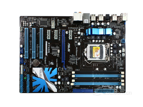 Free shipping original ASUS P7H55 motherboard LGA1156 Intel H55 chipset i3 i5 i7 16G DDR3, work perfect