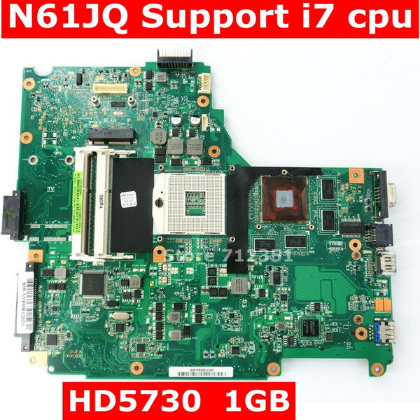 N61JQ Mainboard Support i7 CPU For ASUS N61JA N61JQ Laptop Motherboard REV2.1 HM55 HD5730 1GB DDR3 60-NY9MB1200-C03 Full Tested