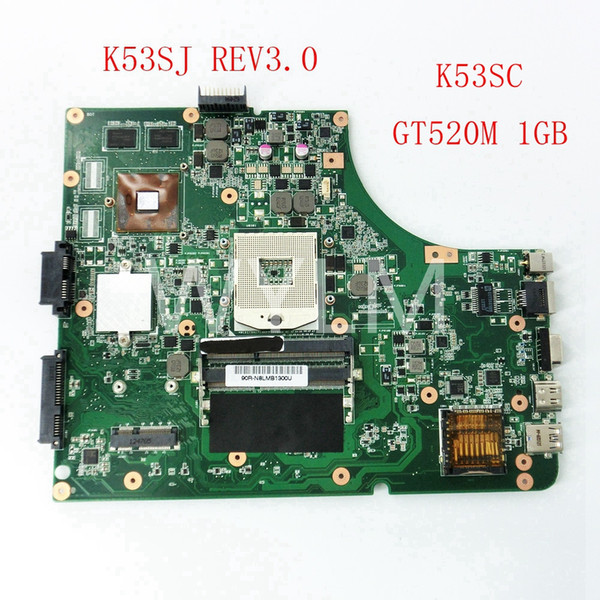 K53SJ K53SC GT520M 1G mainboard REV3.0 For ASUS X53S A53S K53S K53SJ K53SC K53SV HM65 DDR3 Laptop motherboard Tested Working