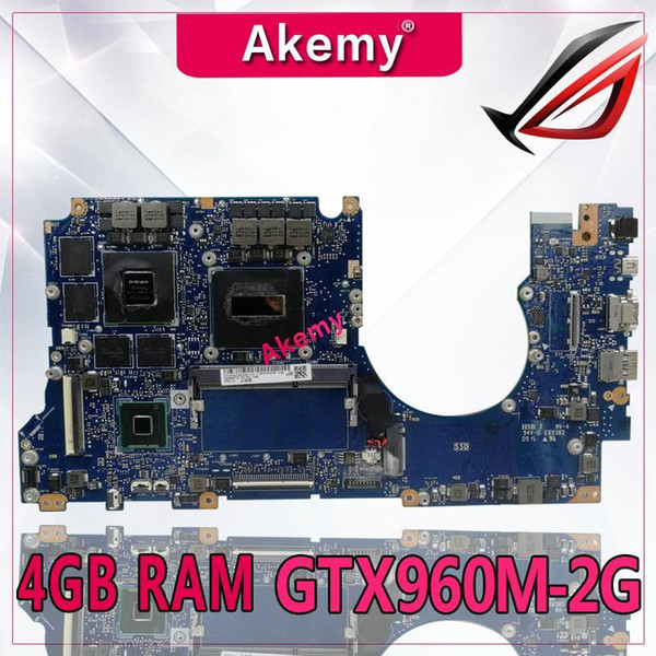 Akemy with I7-4720HQ 4GB RAM GTX960M-2GB For ASUS N501J N501JW G501JW G501J UX50JW UX501J Laptop motherboard Mainboard