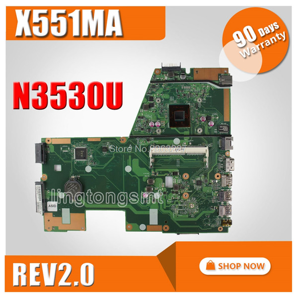 For ASUS X551 X551M F551MA X551MA D550M Motherboard with N3530U mainboard 60NB0480-MB2200-201 X551MA REV2.0 fully tested