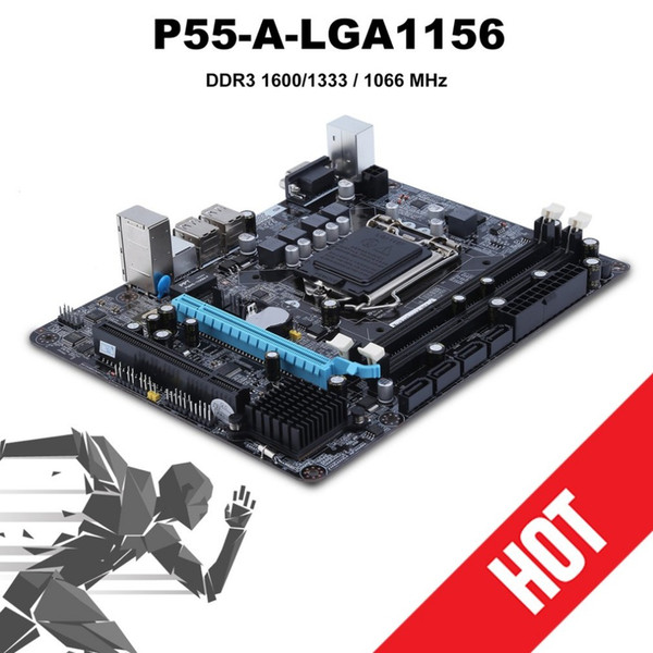 215*170mm Deaktop Computer P55 Motherboard LGA1156 P57 PM55 P55-A Motherboard 8GB 2*DDR3 1333/1066MHZ USB2.0 Mainboard