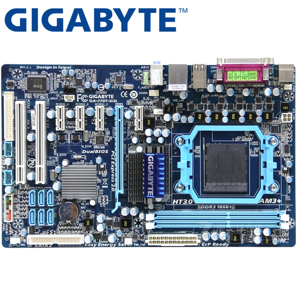 GIGABYTE GA-770T-D3L Desktop Motherboard 770 Socket AM3 DDR3 8G For Phenom II Athlon II ATX Original Used 770T-D3L