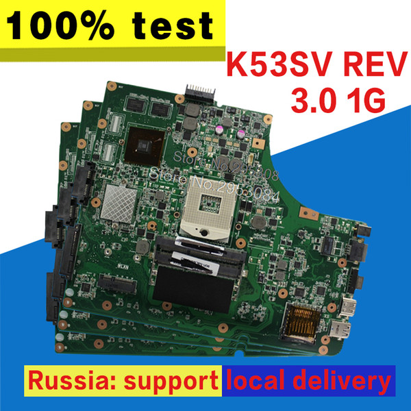 K53SV Motherboard REV 3.0 1GB GT520M For ASUS K53SV k53S X53SV A53S K53Sj Laptop motherboard Mainboard