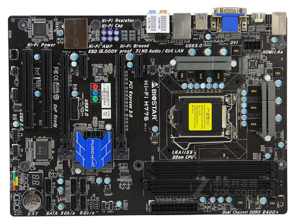 Free shipping Biostar Hi-Fi H77S Desktop Motherboard H77 LGA 1155 DDR3 for i7 i5 i3 22/32nm CPU USB3.0 32GB SATA3 motherboards