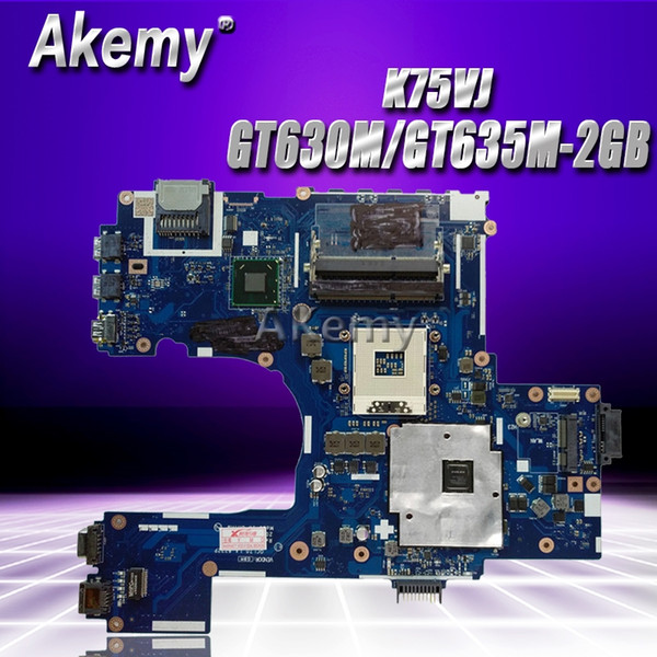 Akemy QCL70 LA-8222P REV2.0 Laptop motherboard for ASUS K75VJ Test original mainboard GT630M/GT635M-2GB