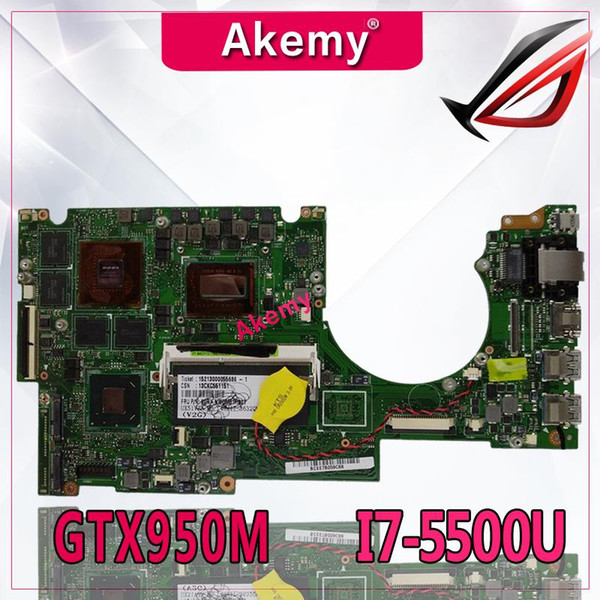 Akemy K501LX Laptop motherboard for ASUS A501L V505L K501LX K501L K501 Test original mainboard 4G RAM I7-5500U GTX950M