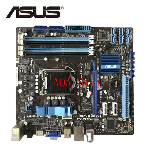 Socket LGA 1156 For Intel H55 ASUS P7H55-M Original motherboard Socket uATX HDMI VGA 4 DDR3 16GB Desktop Mainboard P7H55M