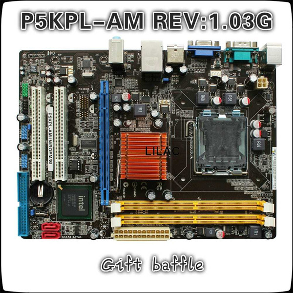 Original For ASUS P5KPL-AM REV 1.03G Desktop motherboard LGA 775 DDR2 Gift baffle