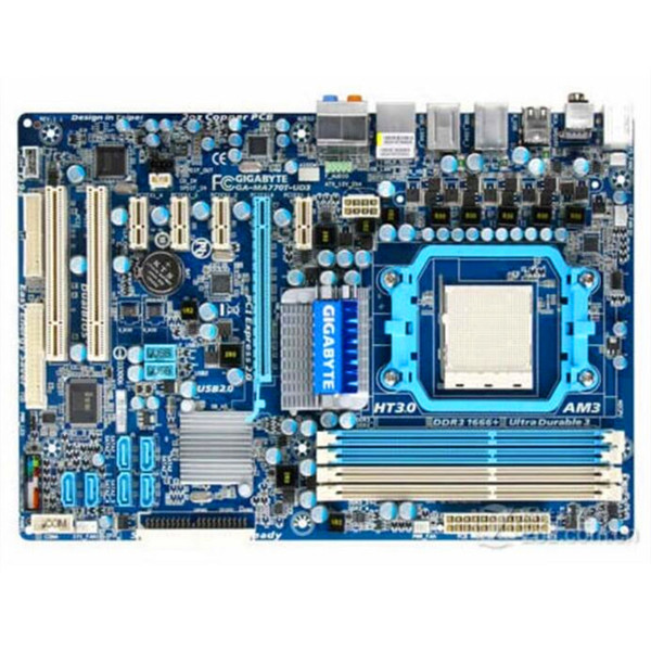 For Gigabyte GA-MA770T-UD3 Original Used Desktop Motherboard MA770T-UD3 770 Socket AM3 DDR3 SATA2 USB2.0 ATX