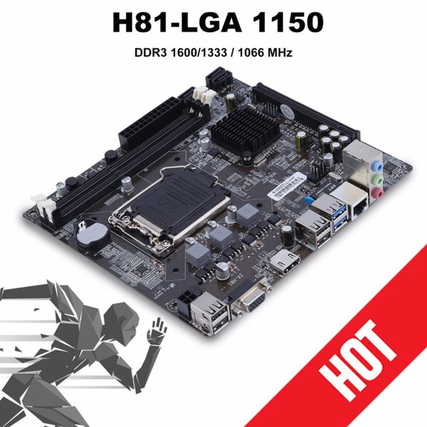 High Compatibity H81 Computer Gigabit Ethernet Mainboard Motherboard Core CPU Board DDR3 Support LGA 1150