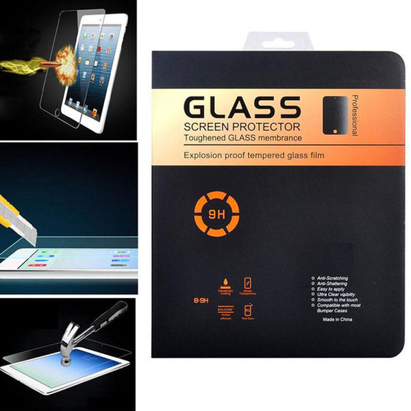 100pcs 2.5D Edge Tempered Glass Screen Protector 0.3mm 9H LCD Safe Guard Toughened Film for iPad Mini 2 3 4 Air Pro 9.7 in Box