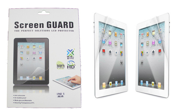 High Definition LCD Clear Screen Protector Guard Film with Retail Package for Ipad Pro 2017 10.5 2 3 4 5 6 Ipad air 2 mini 4