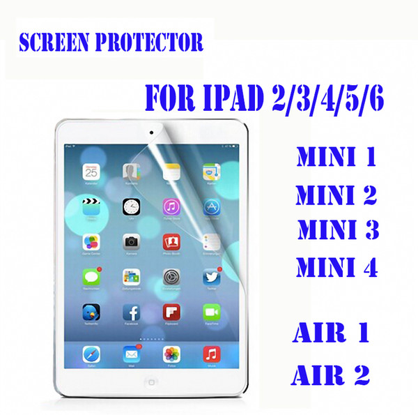 Clear LCD Screen Protector Cover Guard Film + Cloth for iPad 9.7 2 3 4 5 6 Air 1 2 Mini