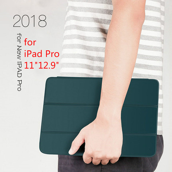 Case for IPad Pro 11 2018 PU Leather IPad Protective Case Frameless Magnetic Full Cover for 2018 New Ipad Pro12.9 Inch