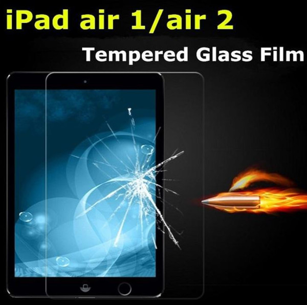 2.5D 9H 0.3mm Tempered Glass Screen Protector For iPad 2/3/4 Air1/2 glass Film for iPad mini1/2/3