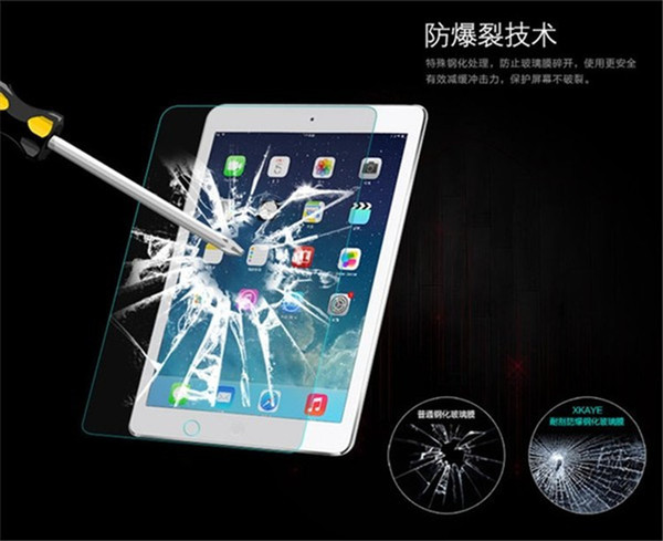 0.4mm 9H Tempered Glass Screen Protector Anti Shatter Explosion Tablet PC Screen Film Guard For ipad 2 3 4 5 mini 1 2 3 4 air pro 12.9' Hot