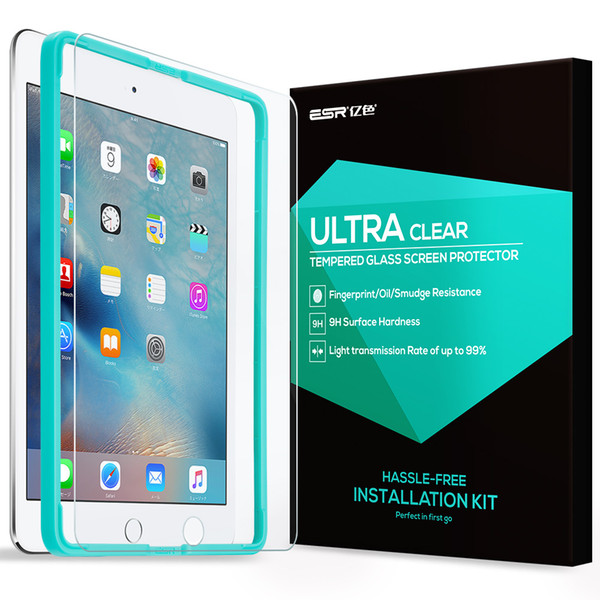 Wholesale- Screen Protector for iPad mini 1/2/3, ESR Ultra Clear Tempered Glass Screen Protector with Free Applicator for iPad mini 1/2/3