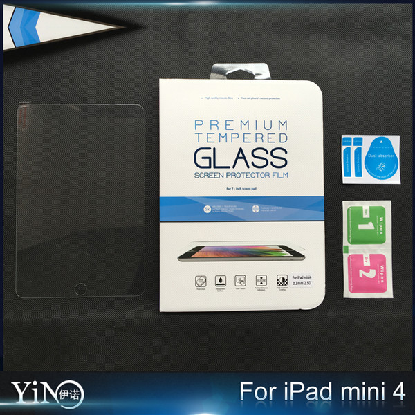 For Ipad Mini 4 0.3mm 9H Tempered Glass Screen Protector For iPad mini 2 3 Protector Film 20pcs/lot