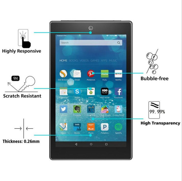 wholesale For Kindle Fire HD8 Tempered Glass Screen protector (without packing )