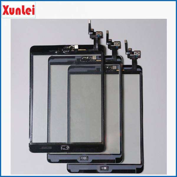 Good Quality For iPad mini 3 Touch Screen Digitizer Assembly With IC Connector And Home Button Flex Free DHL