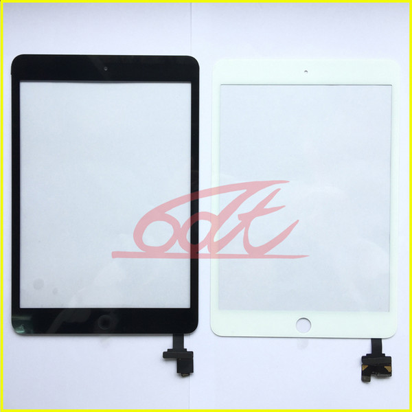 for ipad mini 1 2 3 Touch Screen Digitizer with connector ic & preattached adhesive Repair Parts Black