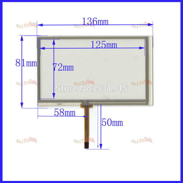 Wholesale- POST 5.4 touch screen for PIONEER AVH-P3100DVD NEW GLASS for GPS touch free shipping 054005 136*81