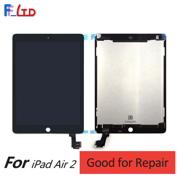 Wholesale Price for iPad Air 2 iPad 6 LCD Display Digitizer with Front Panel Full Assembly Free Shipping