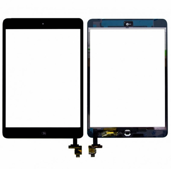 For iPad mini 1 2 Touch Screen Glass Digitizer Assembly with IC with Home Button & Adhesive Glue Sticker Replacement Repair Parts mini 30