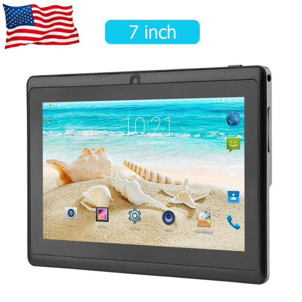 Newest 7 inch Quad-core wifi Tablet PC 512M+4G Q88 Android Tablets with UK/US/AU Power Supply Adapter