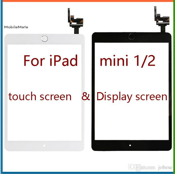 Free shipping or ems 100% Completed For iPad mini 1 mini 2 Touch Digitizer Screen With IC & Home Button Flex Cable