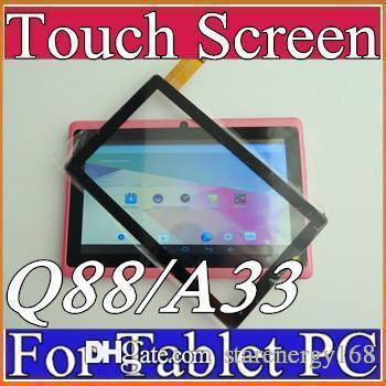 OEM Front Touch Screen Glass Digitizer Replacement For Q88 Allwinner A13 A23 A33 ATM7021 ATM7029 7 inch 7