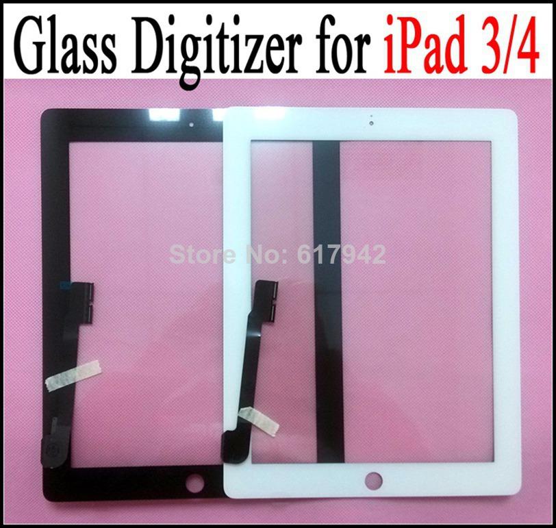 For iPad 3 Touch Screen touchscreen Glass Digitizer LCD Touch Panel Replacement for iPad 4 for iPad3 DHL Free Shipping