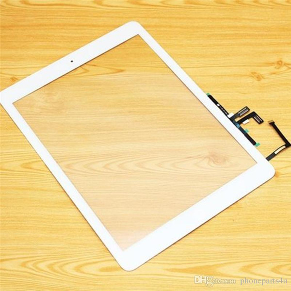 For iPad air 1 for iPad 5 Touch Screen Glass Digitizer Assembly with Home Button& Adhesive Glue Sticker Replacement A1474 A1475 tested well