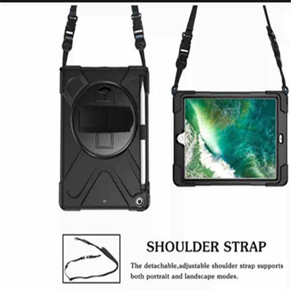 Hybrid Shockproof Armor Holder with Shoulder Belt and Hand Strap for New iPad pro 12.9 Protective case have Pen slot