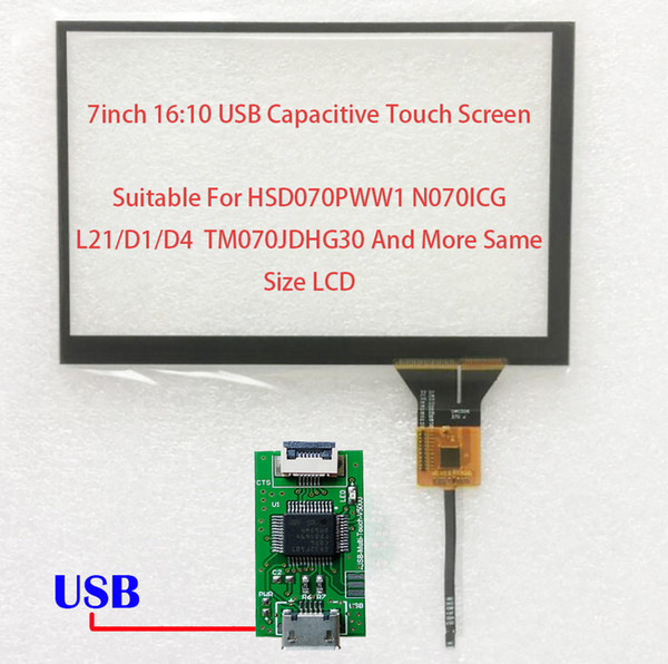 7inch 16:10 usb capaictive touch screen for N070ICG LD1/LD4 Support Win7 win8 win10 Raspberry Pi Linux