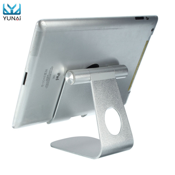 YUNAI Universal Aluminum Phone Tablet PC Holder Stand For iPad Mini Desktop Adjustable Stand Holder Mount For iPhone Samsung