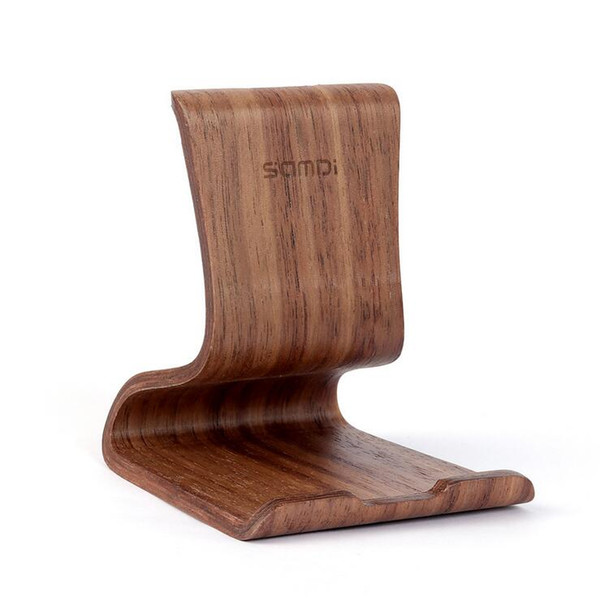 Wooden Bamboo Mobile Phone Stand Holder - Universal Cellphones Desk Table Stands Rack - Wooden Phone Holder 2 Colors