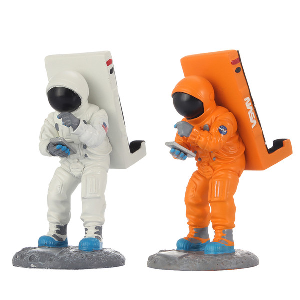 Wholesale- Cute Astronaut Universal Desk/Car Dashboard Mount Holder for tablet pc mobile phone iPad Orange Orange White