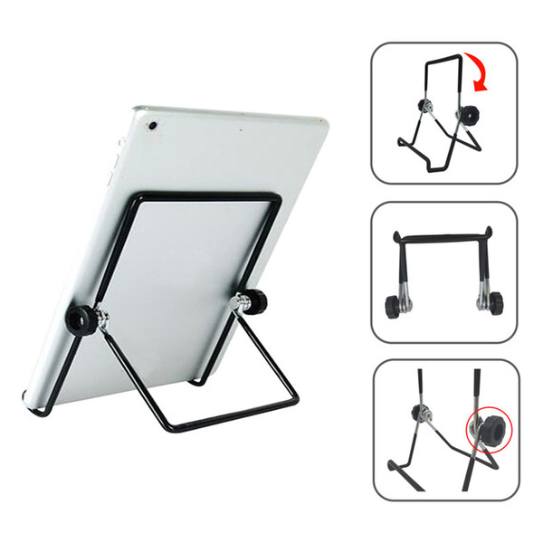 Tablet PC Stand Metal Foldable Holder Multi Angle Stand Suitable for iPad Samsung Tab Pad Xoom