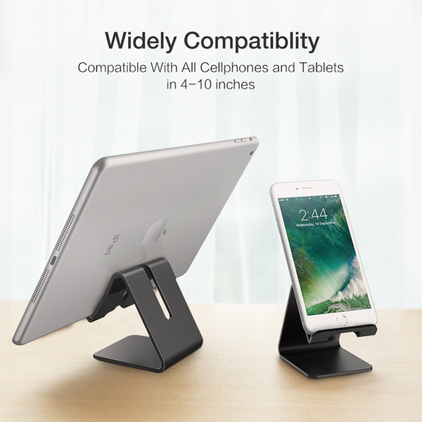 Hot Aluminum Metal Phone Tablet Holder Desktop Universal Non-slip Mobile Bracket Stand Holder for iPhone Pad For Samsung S9 Huawei Mate 20